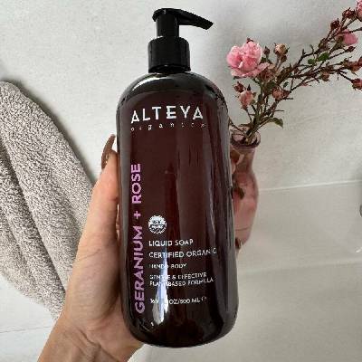 Alteya Organics tekuté mýdlo Muškáť & Růže Bio 500 ml