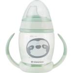 KikkaBoo Чаша със силиконов накрайник KikkaBoo - Happy face, Mint, 200 ml (31302030071)