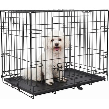 ABC-ZOO Сгъваема клетка за кучета, 2 врати, S - 61 x 43 x 49 см
