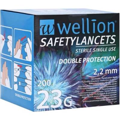 Wellion SAFETY LANCETS 23G, 200 ks