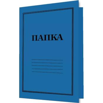 Image 1 of Папка цветен картон, 250g, с машинка, синя (16121-А-СИН)