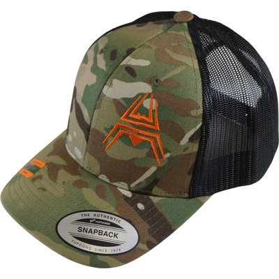 ANAREUS Retro Trucker KANAREUS Spider logo oranžové Multicam