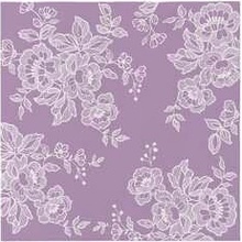 Paw Airlaid obrúsky Soft Lace Violet 50ks 40x40cm