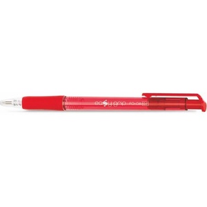 FlexOffice Химикалка, 0, 4 мм, с бутон, FLEXOFFICE "EasyGrip", червена FO-08RED (FO-08RED)