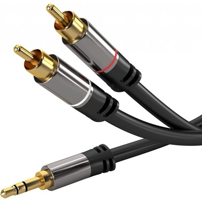PremiumCord HQ stíněný kabel stereo Jack 3.5mm-2xCINCH M/M 5m - kjqcin5 – Zbozi.Blesk.cz