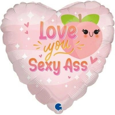 GRABO Srdce "Love you Sexy Ass" 18" 46cm fóliový balónek