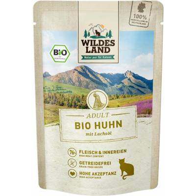Wildes Land bio kuře pur s lososovým olejem 12 x 85 g