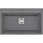 Inter Ceramic Кухненска мивка icgs 8213 gray, гранит, едно корито, със сифон, 48х21х78см (8213 gray) Мивка за вграждане