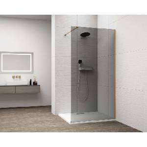 POLYSAN Esca - Душ кабина Walk-In 100x210 см, Antidrop, пушено стъкло/матово златно ES1210-04 (ES1210-04)
