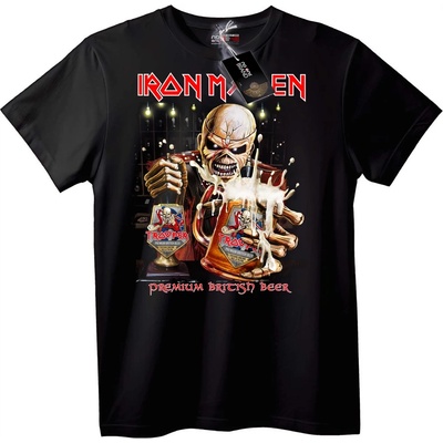 NOONEBRAND Тениска Iron Maiden Trapper Beer - XXS, Black