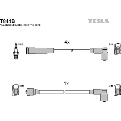 Sada zapaľovacích káblov TESLA T844B