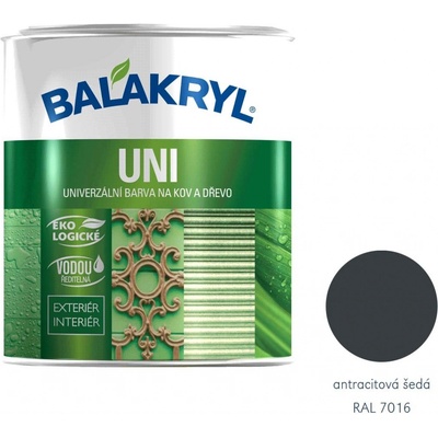 Balakryl UNI SAT RAL 7016 antracitově šedá 0,7 kg