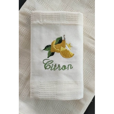 Top textil Provence Citron 50x70 krémová