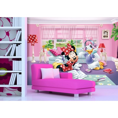 AG Design FTDXXL-2229 Dětská papírová fototapeta Minnie a Daisy, rozměry 360 x 270 cm