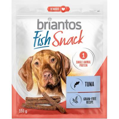 Briantos Fish Snacks tuňák a losos pro psy tuňák 2 x 180 g