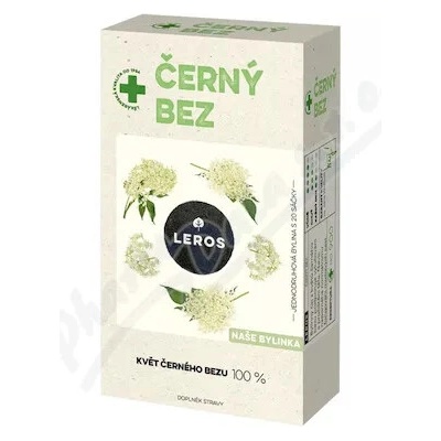 LEROS Čierny bezový čaj 20 x 1 g