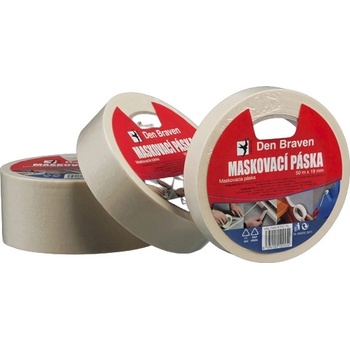 Den Braven páska zakrývací krep do 60°C 19 mm x 50 m
