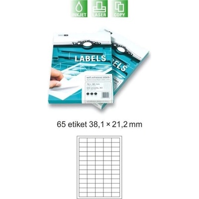 Mondi Samolepicí etikety 100 listů ( 65 etiket 38,1 x 21,2 mm) EL/MF-65L38.1x21.2