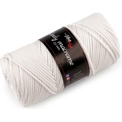 Pletací příze Cordy Macrame 250 g Varianta: 2 (8171) bílá mléčná, Balení: 1 ks 57329/145739/263599