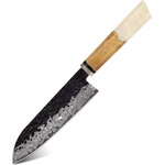 HARAHU Дамаски кухненски нож AI-37361 - Santoku / Бяла KP37361