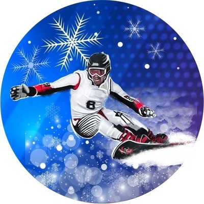 Emblém barevný EM470 snowboard