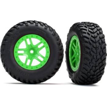Traxxas колело 2.2/3.0", джанта SCT Split-Spoke зелен, гума SCT (2)