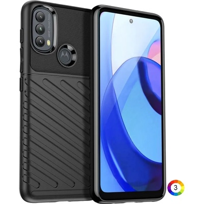 Motorola Moto E20 / E30 / E40 Удароустойчив Twill Texture Калъф и Протектор