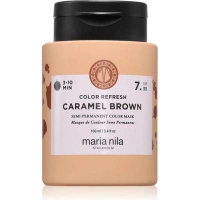 Maria Nila Colour Refresh нежна подхранваща маска без перманентни цветови пигменти цвят Caramel Brown 7.35 100ml