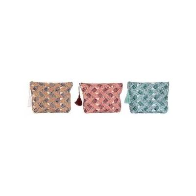 Home ESPRIT Пътническа Чантичка Home ESPRIT Кафяв цвят тюркоаз Корал 25 x 5 x 20 cm (3 броя)