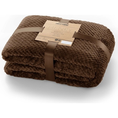 DecoKing Deka z mikrovlákna Toby tmavohnedá 220x240
