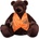 Амек Тойс Плюшена играчка Амек Тойс - Мече с оранжево яке, 60 cm (010116-1)