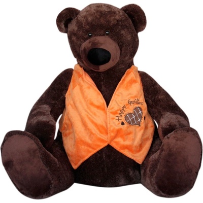 Амек Тойс Плюшена играчка Амек Тойс - Мече с оранжево яке, 60 cm (010116-1)