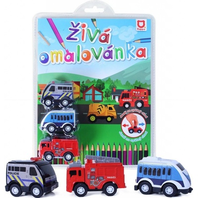 RAPPA Živá omalovánka auta 3 ks
