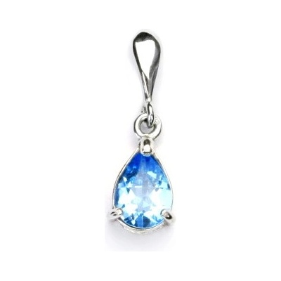 Čištín Stříbrný přívěsek, přírodní topaz swiss, slza P 1361
