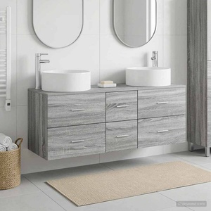 vidaXL Комплект мебели за баня 3 бр. Сив Сонома 49, 5 x 44, 5 x 65, 5 см (3405960)