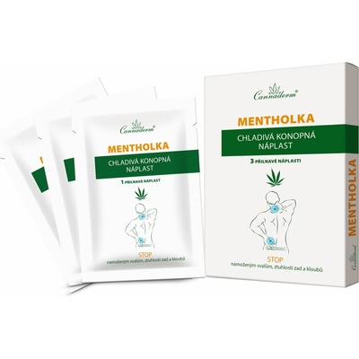Cannaderm Mentolka chladivá konopná náplasť 3 ks
