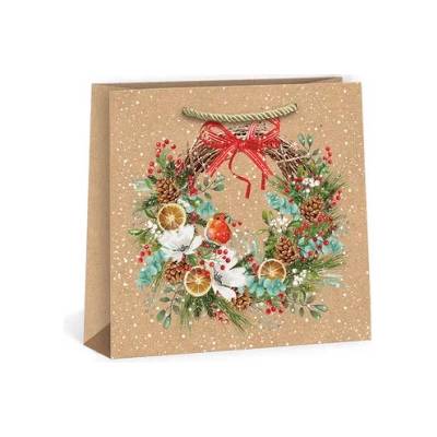 Argus Vánoční dárková taška NATUR - 18 x 18 cm - 0825-0010