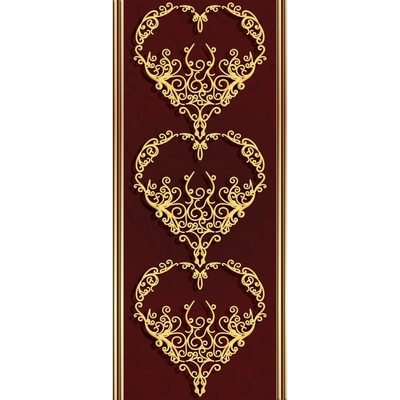 Preinterier Fototapeta - FT3507 - Červeno hnedý barokový vzor 91cm x 211cm