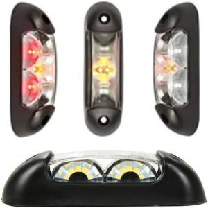  Led габарит, токос, 12v-24v, бяла, червена и оранжева светлина -