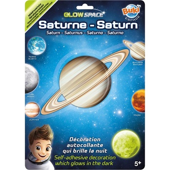 Image 1 of Buki France Светеща в тъмното планета Buki Space - Сатурн (BK3DF4)