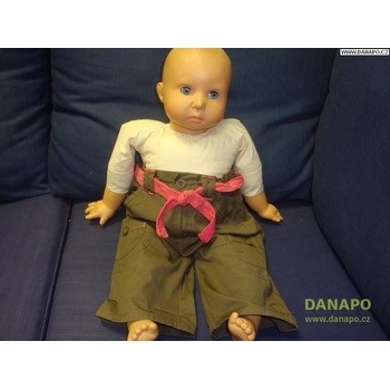 Kalhoty s růžovým látkovým páskem