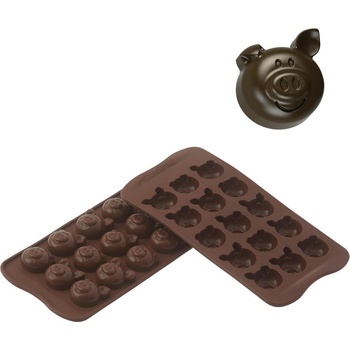 Silikomart Форма за шоколадови бонбони Scg35 Choco Pigs силиконова (22.135.77.0065)