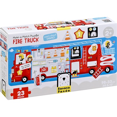 BANANA PANDA Пъзел за под Banana Panda от 23 части - Пожарна кола (49044)