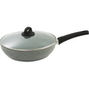De Gusto Panvica Wok STONITE 30 cm s odnímateľnou rukoväťou + pokrievka