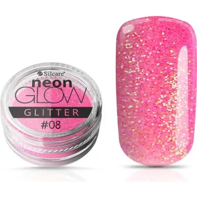 Silcare Ozdobný prášok Neon Glow Glitter 08 Pink 3 g