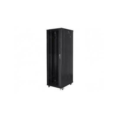 Комуникационен шкаф Lanberg rack cabinet 19" free-standing 42U / 600x1000 self-assembly flat pack, black
