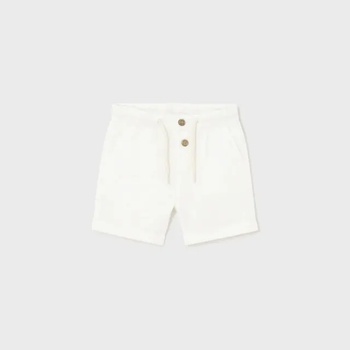 Image 1 of Mayoral Бермуди лен relax в бяло за бебе момче Mayoral с връзки