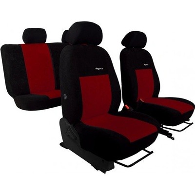 Autopoťah Pok-ter Elegance bordovo-čierne velour-velour