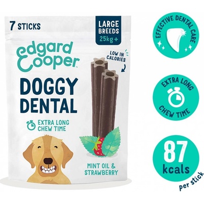 Edgard & Cooper Doggy Dental jahoda máta L 240 g
