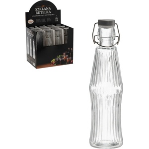 Chomik Стъклена бутилка 600ml кръгла с механичен затвор 67153 (IDE0604)